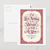 "Niets in de wereld" Shakespeare Briefkaart (Voorkant / Achterkant)