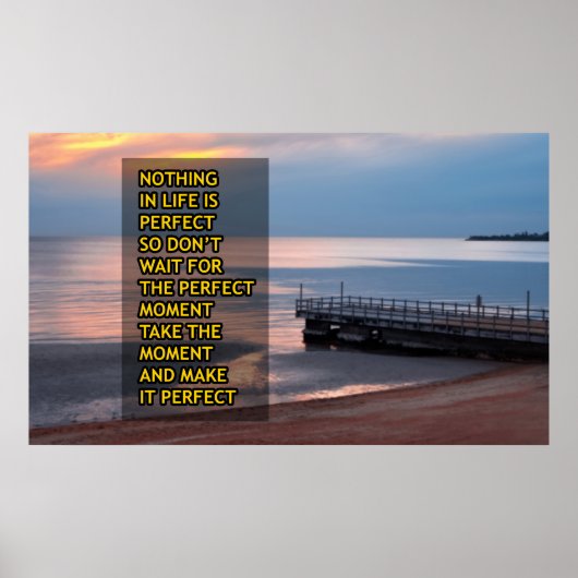 Niets in het leven is perfect poster (Voorkant)