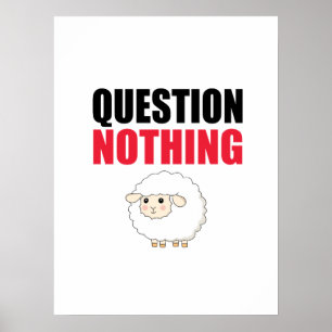 Niets in vraag stellen poster