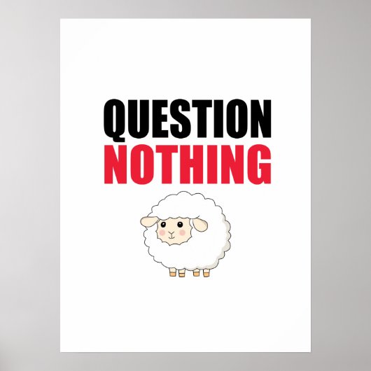 Niets in vraag stellen poster (Voorkant)