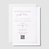 Niets ingewikkelds, gewoon liefde Foto Qr Code Tro Vellum Uitnodigingen (Offset)