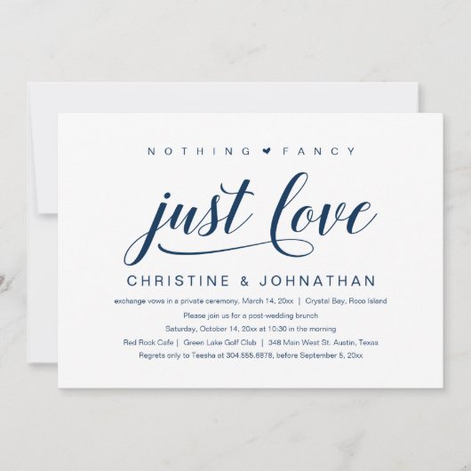 Niets ingewikkelds, gewoon liefde, 'geheime' trouw kaart (Voorkant)