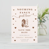 Niets ingewikkelds, gewoon liefde Westerse rustiek Save The Date (Staand voorkant)