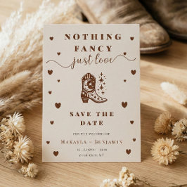 Niets ingewikkelds, gewoon liefde Westerse rustiek Save The Date