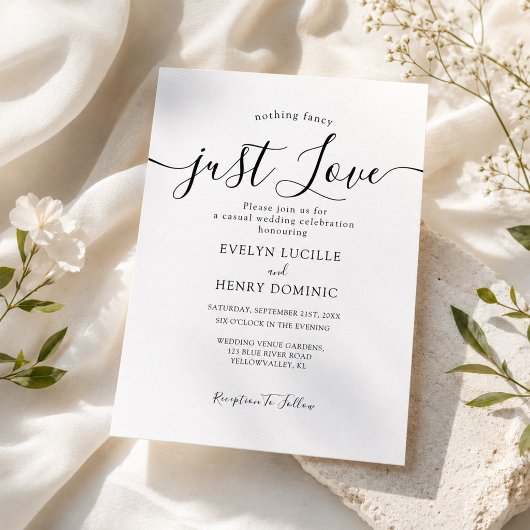 Niets ingewikkelds, gewoon liefde Whimsical Script Kaart
