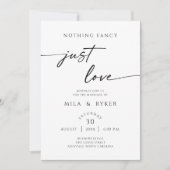 Niets ingewikkelds, gewoon liefdevolle elegante tr save the date (Voorkant)