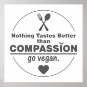 Niets is beter dan compassie... dan Vegan. Poster (Voorkant)