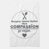 Niets is beter dan compassie... dan Vegan. Theedoek (Verticaal)