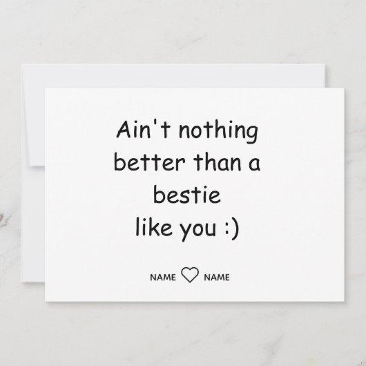 Niets is beter dan een beste vriend(in) zoals jij feestdagenkaart (Voorkant)
