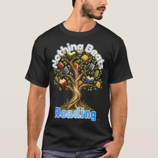 Niets is beter dan het lezen van de boekboom - cad t-shirt (Voorkant)