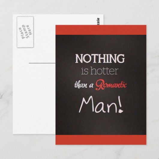 NIETS IS HOTER DAN EEN ROMANTISCH MAN CHEEKY FLIRT BRIEFKAART (Voorkant / Achterkant)