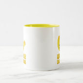 Niets is Im-pasta-ble! Schattigee pasta cartoon Tweekleurige Koffiemok (Center)