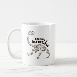 Niets is imfossible dinosaurus Botten Pun Mok