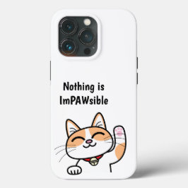 Niets is ImPAWsible Schattige Cat iPhone Case