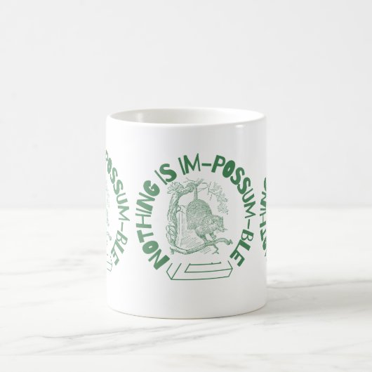 Niets is Impossum grappig Possum Koffiemok (Center)