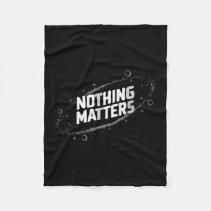 Niets is kosmisch existentieel ontwerp – minimalis fleece deken