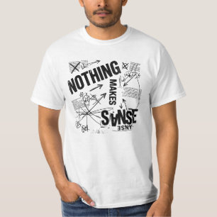 NIETS IS LOGISCH Brutalist Anti Design Verklarin T-shirt