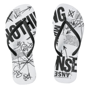 NIETS IS LOGISCH Brutalist Anti Design Verklarin Teenslippers