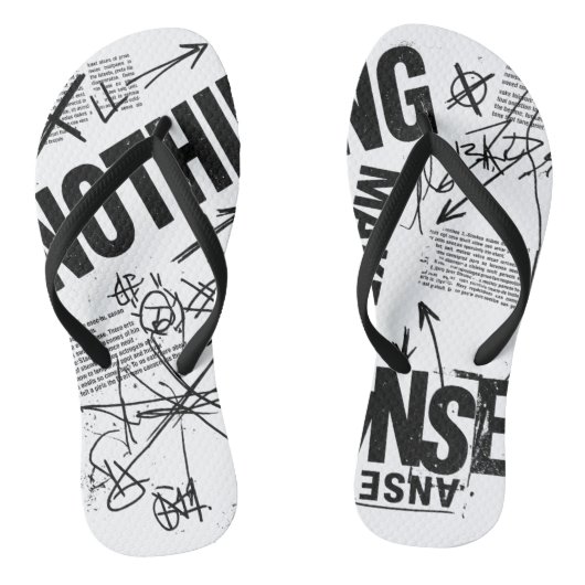 NIETS IS LOGISCH | Brutalist Anti Design Verklarin Teenslippers (Voetbed)