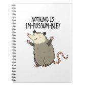 Niets Is On-mogelijk Funny Possum Pun  Notitieboek (Voorkant)