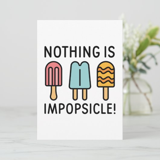 Niets is ondenkbaar bedankkaart (Staand voorkant)