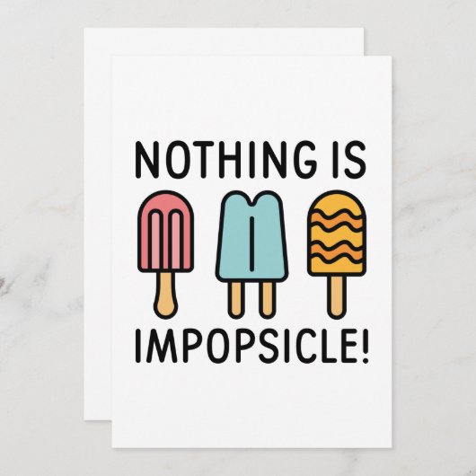 Niets is ondenkbaar bedankkaart (Voorkant / Achterkant)