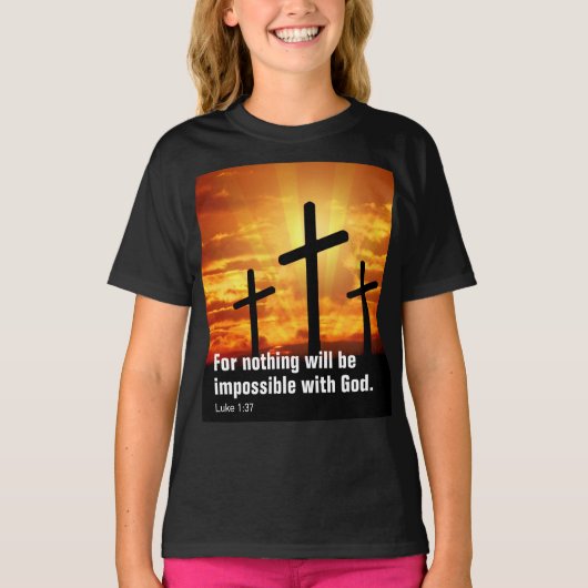 Niets is onmogelijk bij God. T-shirt (Voorkant)