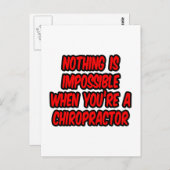 Niets is onmogelijk...Chiropractor Briefkaart (Voorkant / Achterkant)