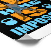 Niets is onmogelijk fitness gezegde poster (Hoek)