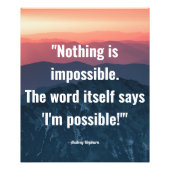 Niets is onmogelijk foto afdruk (Voorkant)