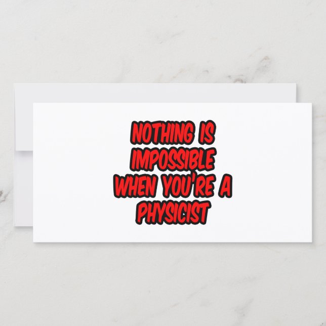 Niets is onmogelijk... fysicus (Voorkant)
