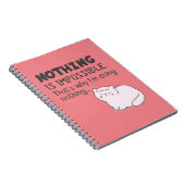 Niets is onmogelijk - grappige kattenbonen notitieboek (Rechterzijde)
