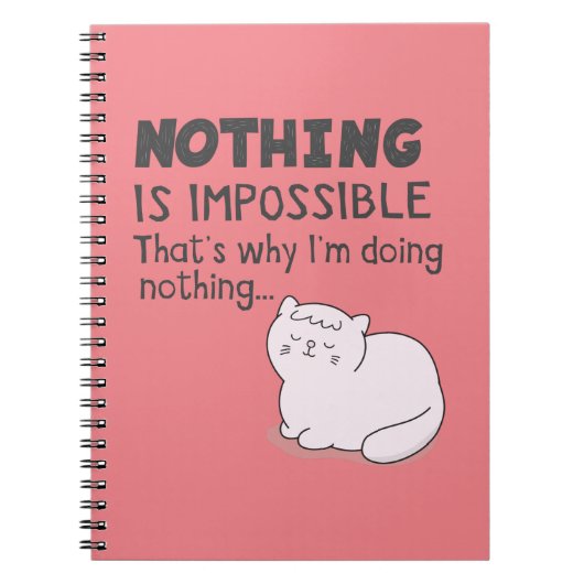 Niets is onmogelijk - grappige kattenbonen notitieboek (Voorkant)