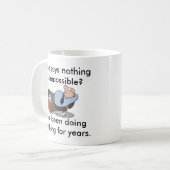 Niets is onmogelijk grappige koffie-mok koffiemok (Voorkant links)