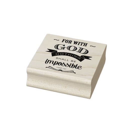Niets is onmogelijk, Luke 1:37 Rubberstempel (Stempel)