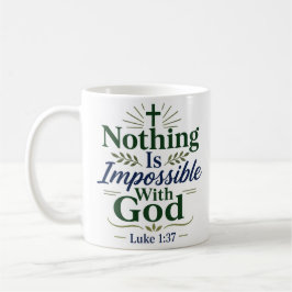 Niets is onmogelijk met God Bijbelvers Citaat Quot Koffiemok