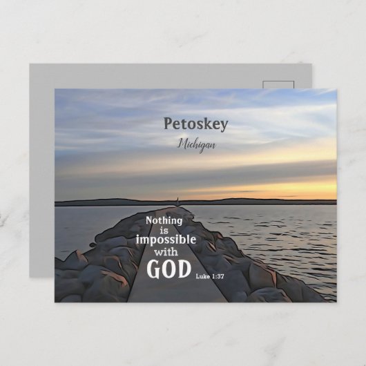 Niets is onmogelijk met God Briefkaart (Voorkant / Achterkant)