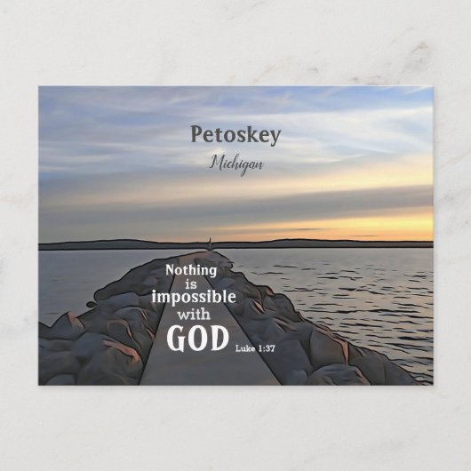 Niets is onmogelijk met God Briefkaart (Voorkant)