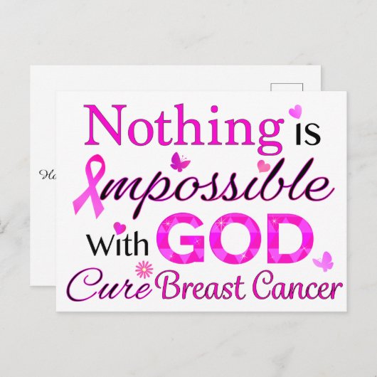 Niets is onmogelijk met GOD Briefkaart (Voorkant / Achterkant)