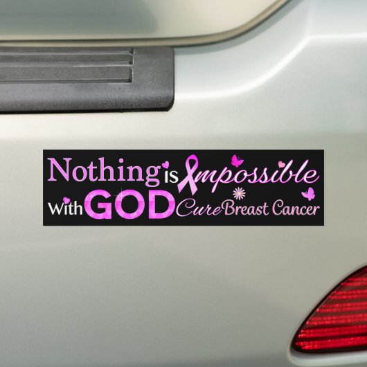 Niets is onmogelijk met GOD Bumpersticker (Op auto)