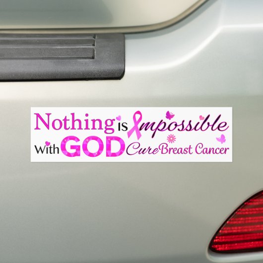 Niets is onmogelijk met GOD Bumpersticker (Op auto)
