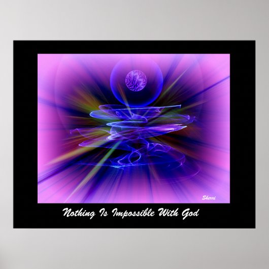 NIETS IS ONMOGELIJK MET GOD..Canvas of Poster (Voorkant)