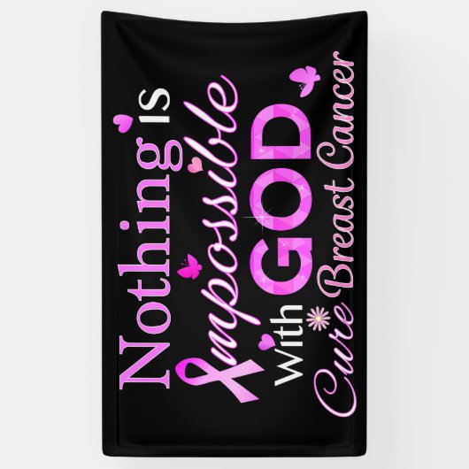 Niets is onmogelijk met GOD Spandoek (Verticaal)