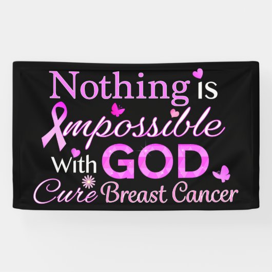 Niets is onmogelijk met GOD Spandoek (Horizontaal)