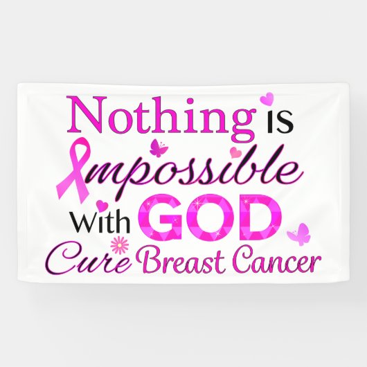 Niets is onmogelijk met GOD Spandoek (Horizontaal)