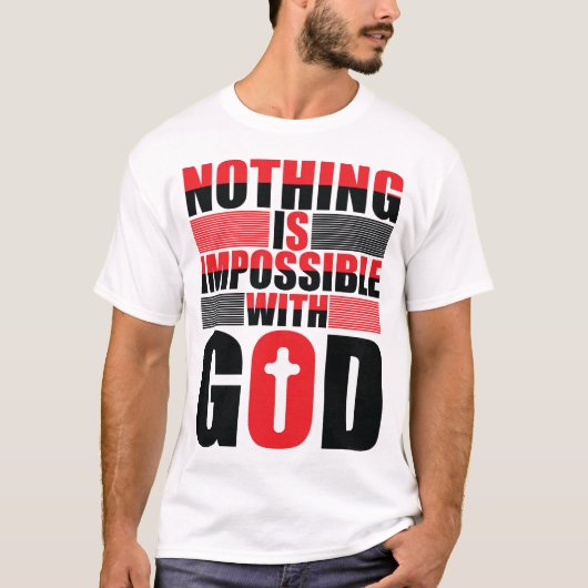 Niets-is-onmogelijk-met-God T-shirt (Voorkant)