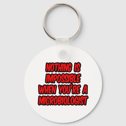 Niets is onmogelijk...microbioloog sleutelhanger (Voorkant)