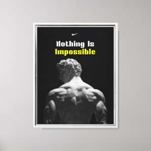 "Niets is onmogelijk Motivatie canvas" Canvas Afdruk