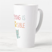 Niets is onmogelijk (ondenkbaar) schattige kat lat latte mok (Rechterhoek)