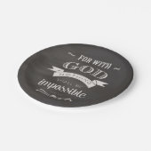 Niets is onmogelijk papieren bordje (Gekanteld)